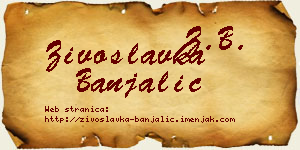 Živoslavka Banjalić vizit kartica